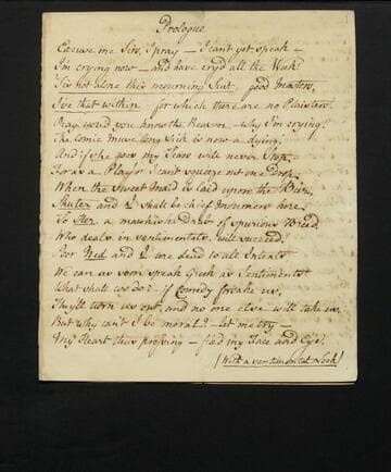 The Novel; or, Mistakes of a Night, Prologue to