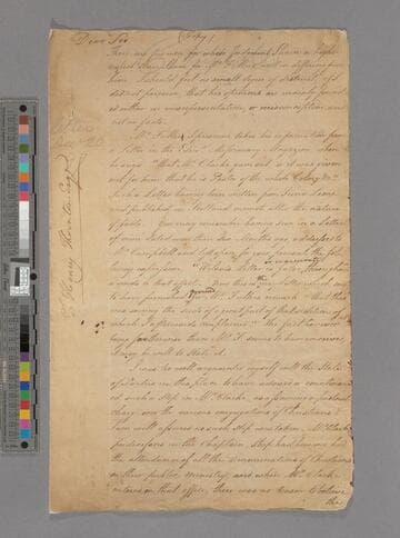 Zachary Macaulay. Letter to Henry Thornton