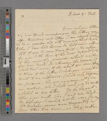 Hannah More. Letter to Marianne Thornton