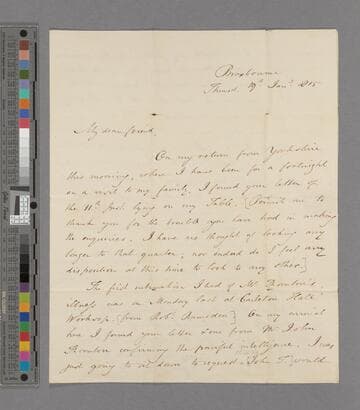 Claudius Buchanan. Letter to Zachary Macaulay
