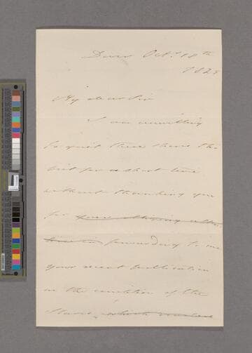 Henry Petty-Fitzmaurice, 3rd Marquess of Lansdowne. Letter to Zachary Macaulay