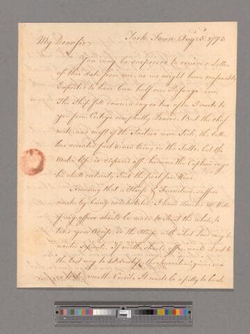 Letter from George William Fairfax, Yorktown, to George Washington