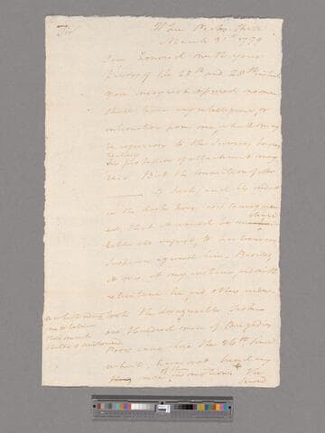 Letter from Major General Alexander McDougall, headquarters Peekskill, to George Washington