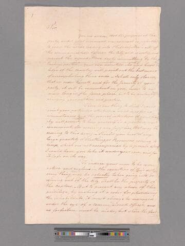 Letter from George Washington, headquarters Valley Forge, to Stephen Chambers