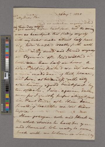Zachary Macaulay. Letter to Frances Macaulay