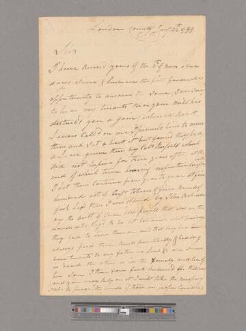 Letter from William B. Harrison, Loudoun County, to George Washington