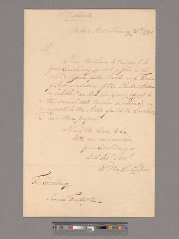 Letter from George Washington to Samuel Huntington