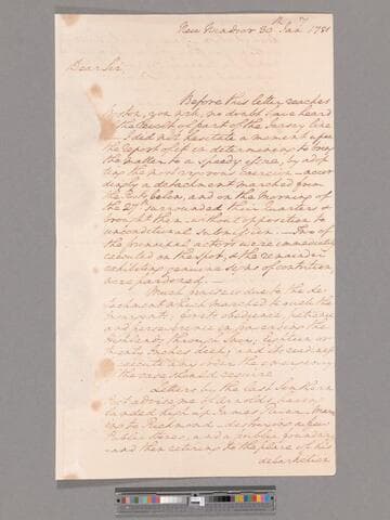 Letter from George Washington, New Windsor, to John Laurens