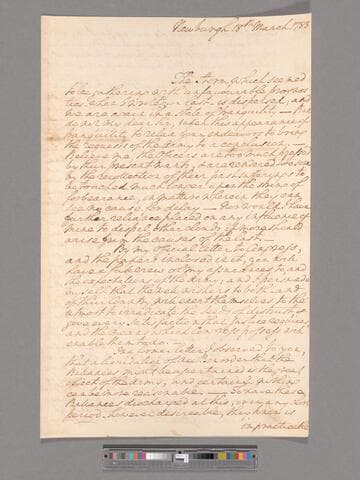 Letter from George Washington, Newburgh, to Joseph Jones