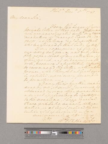 Letter from George Washington, Philadelphia, to Major General Benjamin Lincoln