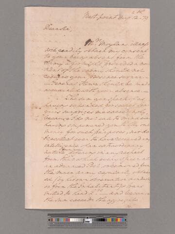 Letter from George Washington, West Point, to Stephen Moylan