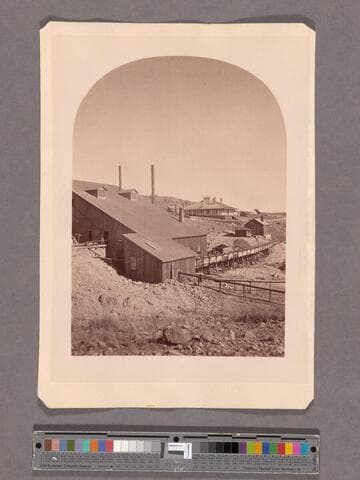 Rear View of Tombstone M. & M. Companies' 10-Stamp Water Mill, Arizona