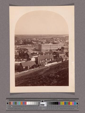 Pico House from the hill, Los Angeles