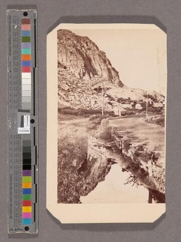 Bluffs in Donner Pass, Western Summit, 500 feet high. Altitude of Pass 7090 feet