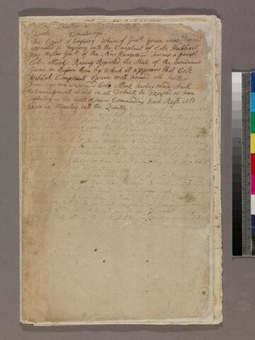 Orderly book of Col. Robinson's Regiment of Massachusetts militia, 1776, Feb. 6 - Mar. 31