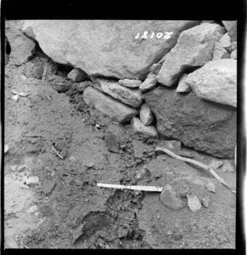 Big Creek, Huntington Lake Dams - Progress of backfills on Huntington Lake Dams by Stone & Webster Co. - Leakage at toe of backfill