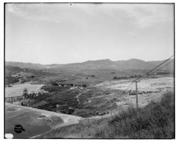 Kern River & Borel Transmission Line - General view of dam site of Big Reservoir