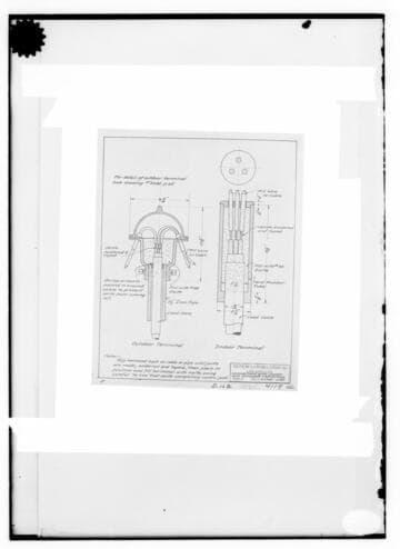 A drawing of connections with inside and outside terminals in a Small Standards Book on page U