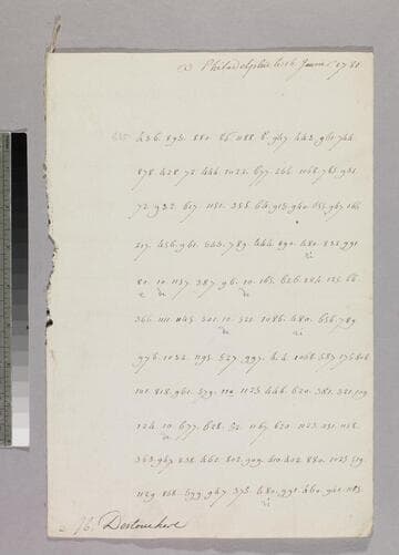 Letter : Philadelphia, to Charles-René-Dominique Sochet Destouches, 1781 January 16