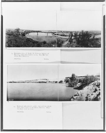 Colorado River - Bridge over Colorado River at Topock (2 captioned views)