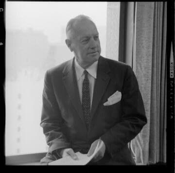 Edison executive in his office