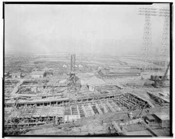 Long Beach Steam Station, Plant #3 - Switch Gardens & Intake Tunnel as seen from roof