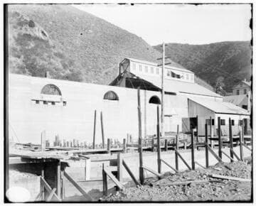 Completed forms during the construction of Mill Creek #3 Hydro Plant