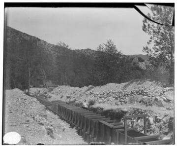 A portion of the flume for Lytle Creek Hydro Plant
