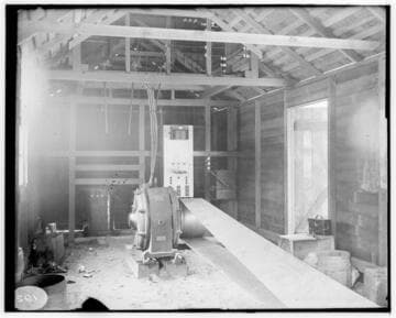 The interior of a pumping plant