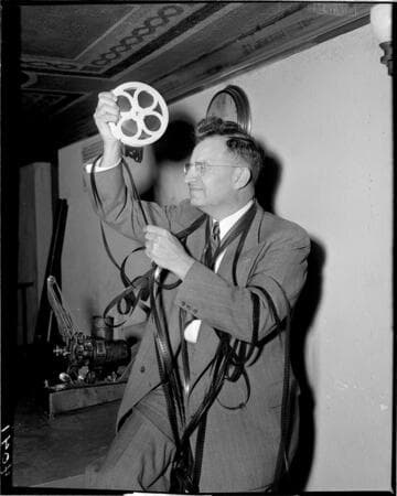 Man tangled up in 16mm film