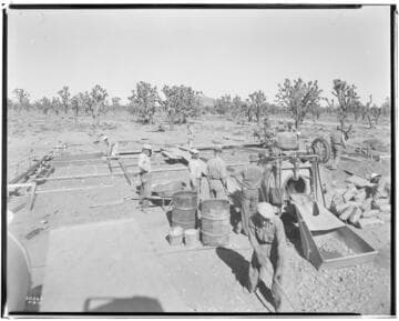 Boulder-Chino Transmission Line - Pouring concrete for warehouse
