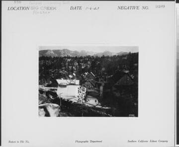 Big Creek, Florence Lake Dam - Camp 62