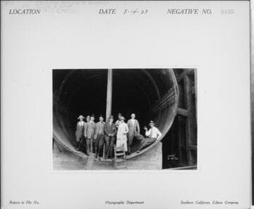 P1.1 - Group Portraits - J. B. Miller party at 18' penstock