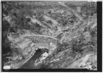 Big Creek Powerhouse #3 - Construction shot of Dam 6