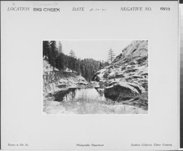 Big Creek, Stevenson Creek Test Dam - Large weir on Stevenson Creek - old damsite