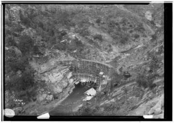 Big Creek Powerhouse #3 - Construction shot of Dam 6