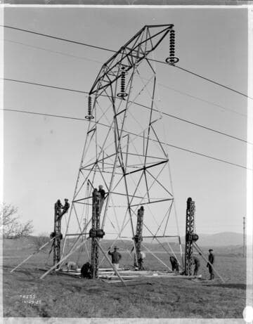 Big Creek Transmission Line - Raising Towers for 220kV transmission