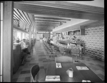 Cafeteria and kitchen