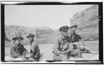 Colorado River - Survey party in boat]  (L