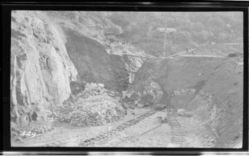 The reservoir partially excavated at Kaweah #3 Hydro Plant