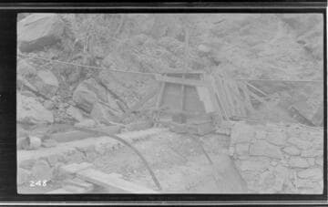 The Middle Fork dam at Kaweah #3 Hydro Plant while under construction