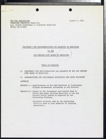 Statement with Recommendations and Requests on Education