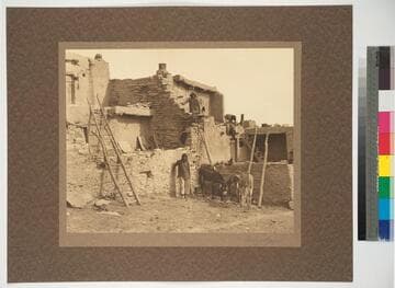A house cluster in the village of Oraibi. Hopi Indians of Northeast Arizona