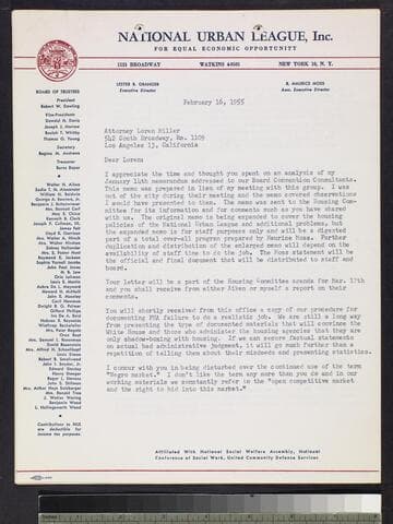 Letters, memos and other items