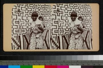 Hualapai Indian woman carrying a baby