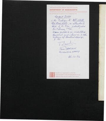 Prologue to "All's Well that Ends Well."