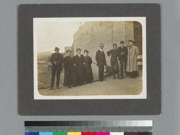 Portrait of young men and women, Barstow, California