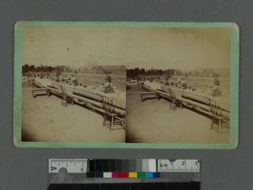 Ranch table with the Raymond Hotel in the distance