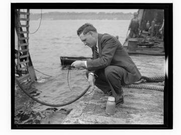 Man inspecting Santa Monica water meter