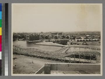 "Race Thru the Clouds" roller coaster, Venice, California